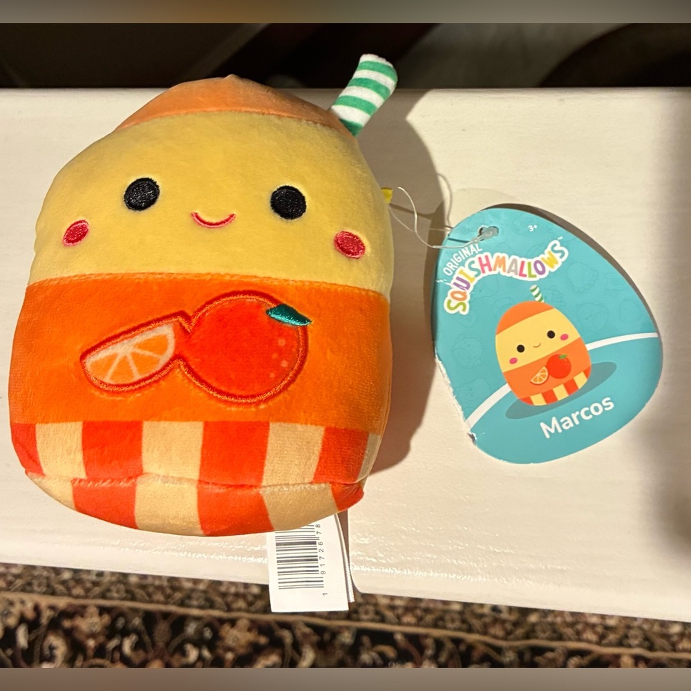 NWT Squishmallows Marcos Plush-Orange and Cream plushie. Brand new. Rare!